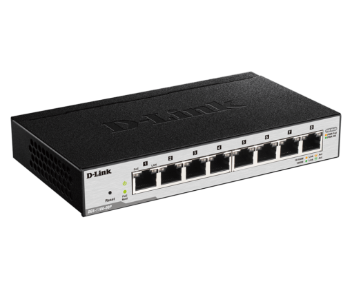 D-Link 8 Port Gigabit Smart Managed Switch-DGS-F1100-10PS