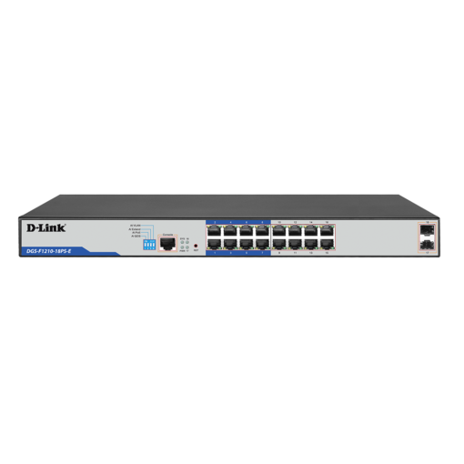 D-Link DGS-F1210-18PS-E 16-port Gigabit PoE Smart Switch