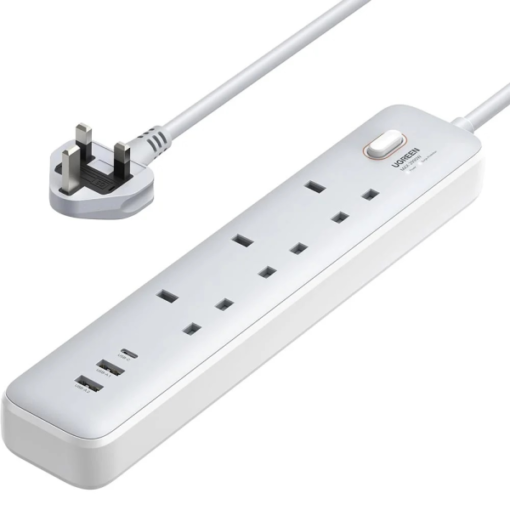 UGREEN 30W 3 AC Power Strip with Master Switch-CD286