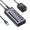 UGREEN 7-Port USB 3.0 Hub UK Power adaptor – CM481