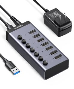 UGREEN 7-Port USB 3.0 Hub UK Power adaptor – CM481