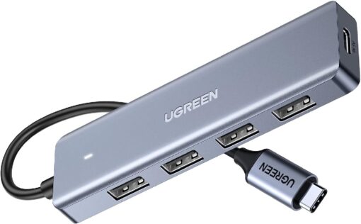 UGREEN CM219 4-Port USB3.0 Hub with USB-C Power Supply
