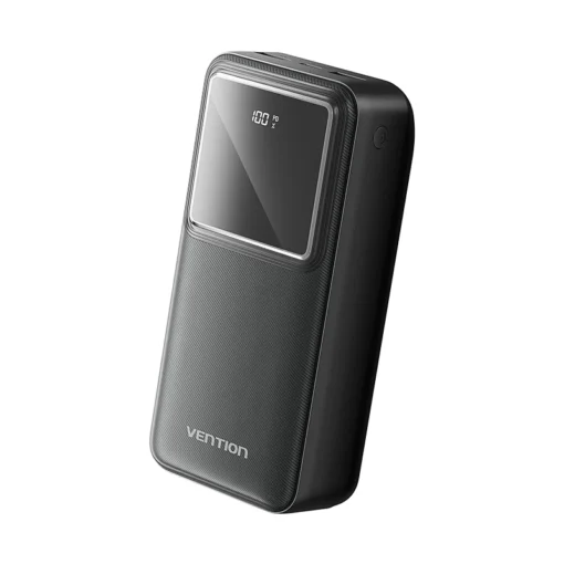 30000mAh Power Bank (Micro-USB + USB-C + USB-A + USB-A) 22.5W Black LED Display Type