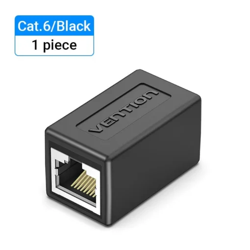 Cat.6 FTP Keystone Jack Coupler Black