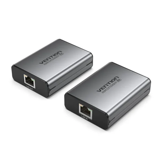HDMI Network Cable Extender 60M Gray Aluminum Alloy Type