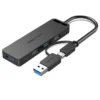 Vention 4-Port USB 3.0 Hub with Power Supply 0.15M ABS Type