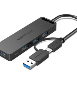 Vention 4-Port USB 3.0 Hub with Power Supply 0.15M ABS Type