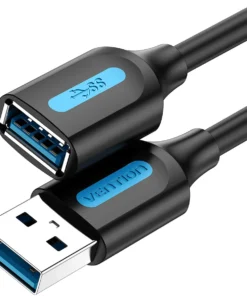 Vention USB 3.0 A Male to A Female Extension Cable 1.5M Black PVC Type
