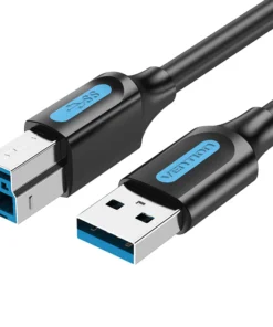 Vention USB 3.0 A Male to B Male Cable 1.5M Black PVC Type