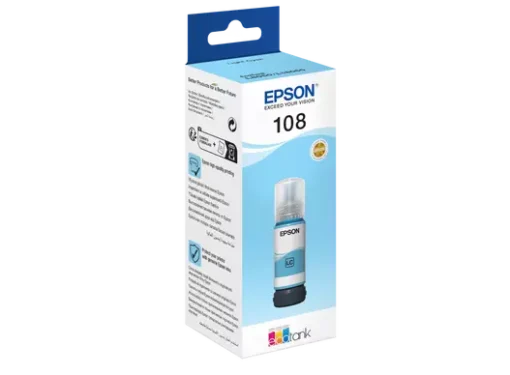 Epson 108 EcoTank Light Cyan Ink Bottle 70ml