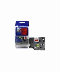 24mm x 8m Black on Red label tape