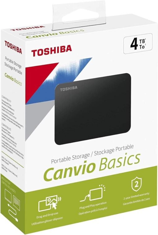 Toshiba Canvio Basics 4TB External Hard Disk USB 3.0 Hard Drive