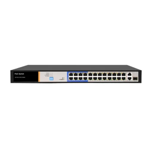 CP Plus 24 Port AI PoE Switch 2 Giga and 1 Giga SFP Uplink Port