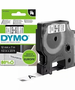 Dymo 45013 DM1 Black on White- 12mm X 7 m Compatible Catridge For Dymo Label Printer