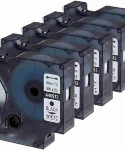 Dymo D1 Series label - 40913- Black on White - 9mm X 7 meter Compatible