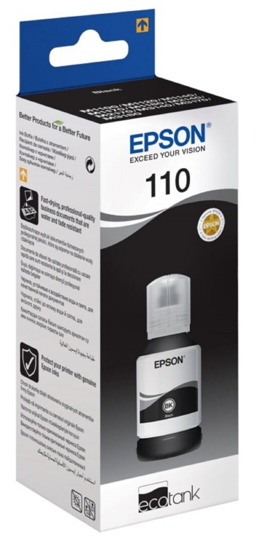 Epson 110s 40ml EcoTank Pigment black ink bottle