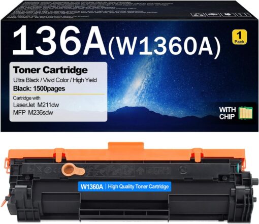 HP 136A Black LaserJet Toner Cartridge