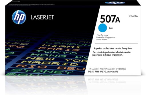 HP 507A Cyan LaserJet Toner Cartridge
