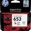 HP 653 Tri-color Ink Cartridge
