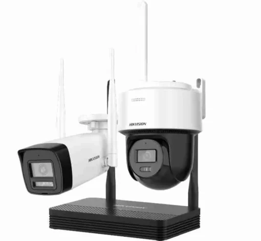 Hikvision - 2MP H.265 One bullet + One PTDome WiFi NVS Kit