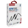 Promate 60W USB-C to USB-C POWERLINK-CC200 2M Cable