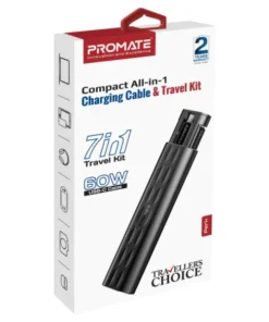 Promate-PERK-Compact All in 1 Charging Cable and Travel Kit