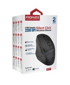 Promate SAMIT 2.4GHz Ergonomic Silent Click Wireless Mouse