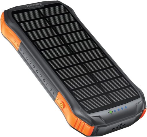 Promate Solar Power Bank 10000mAh SolarTank-10PDQi