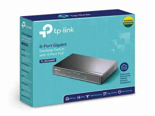 TP-Link TL‑SG1008P – 8‑Port Gigabit Desktop Switch with PoE+