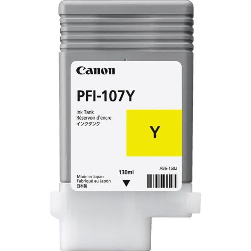 Canon PFI‑107 Yellow Ink Cartridge 130 ml