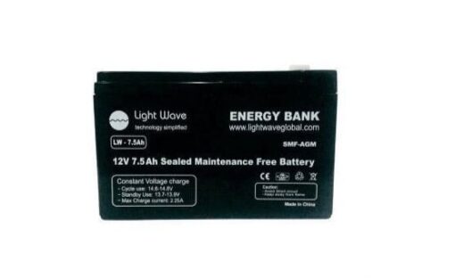 LIGHTWAVE UPS Battery 12V 7.5AH