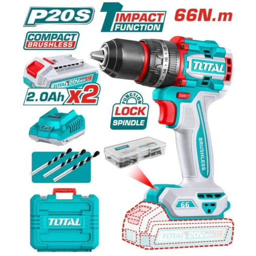 TIDLI20668 Compact Brushless Cordless Impact Drill