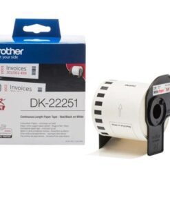 Brother Continuous Paper Tape 62mm Black and Red on White - DK-22251