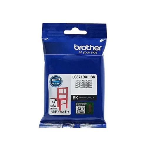 Brother High Yield Black Ink Cartridge – 3,000 Pages Yield – LC3719XLBK