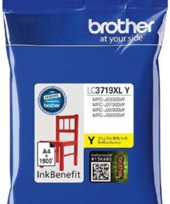 Brother High Yield Yellow Ink Cartridge – 1,500 Pages Yield – LC3719XLY