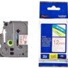 Brother Label Tape 12mm Red on Clear – TZE-132