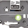 Brother Label Tape 12mm White on Black – TZE-335