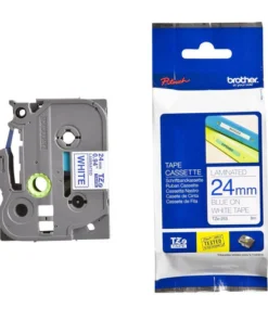 Brother Label Tape 24mm Blue on White – TZE-253