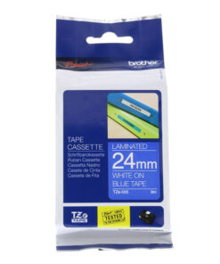 Brother Label Tape 24mm White on Blue – TZE-555