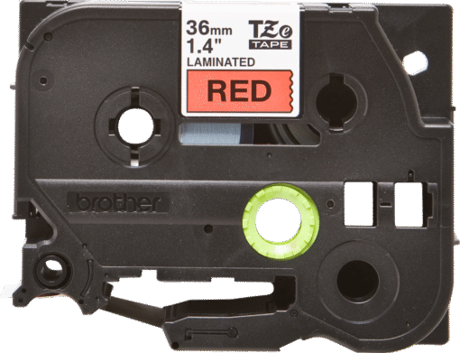 Brother Label Tape 36mm Black on Red – TZE-461