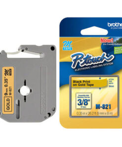Brother Label Tape 9mm Black on Gold – M-821