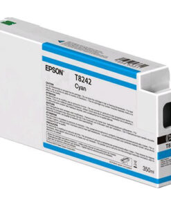 Epson C13T824200 UltraChrome HDX/HD Cyan Ink Cartridge – 350ml – Compatible with Epson SureColor Printers