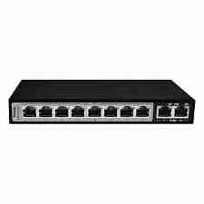 D-Link 10-Port Gigabit Unmanaged PoE+ Surveillance Switch with 8 PoE Ports - DGS-F1010P-E/B
