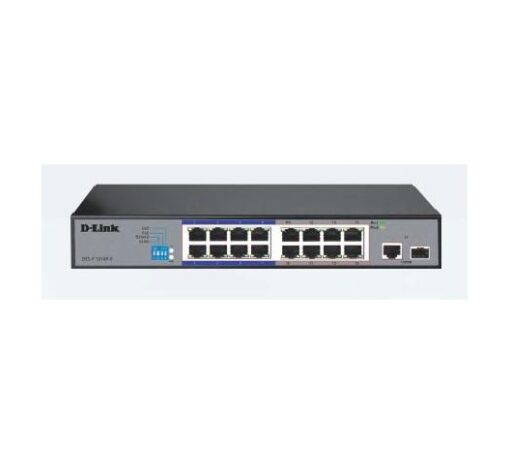 D-Link 16-Port Gigabit PoE Unmanaged Switch - DGS-F1016P