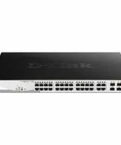 D-Link 24-Port Gigabit PoE Web Smart Switch with 4 Combo SFP Ports - DGS-1210-28P/E