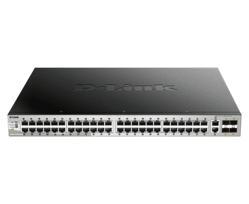 D-Link 48-Port Gigabit PoE Lite L3 Stackable Managed Switch with 10G Uplinks - DGS-3130-54PS