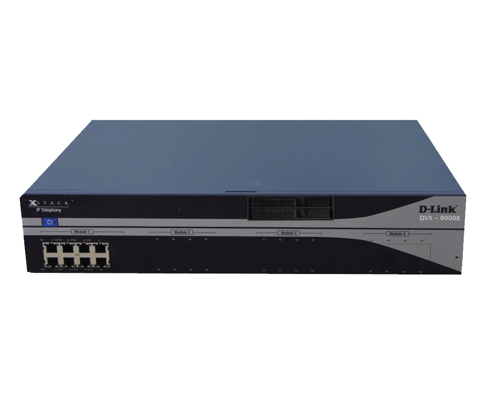 D-Link Asterisk-Based IP PBX with 800 User Support and Expansion Slots - DVX-9000/M/E