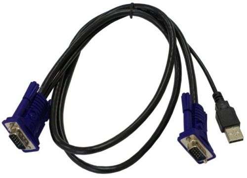 D-Link KVM Cable 1.8m with Monitor Support - DKVM-CU