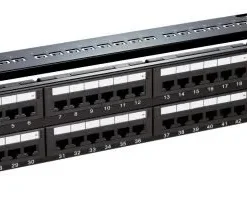 D-Link NPP-C62BLK481 – 48 Port Cat6 Shielded Patch Panel Black