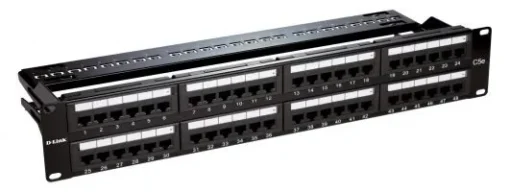 D-Link NPP-C62BLK481 – 48 Port Cat6 Shielded Patch Panel Black